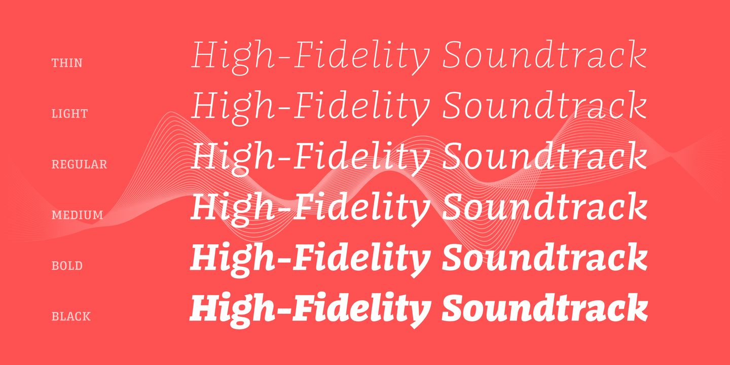 Przykład czcionki FF Kaytek Slab Light Italic